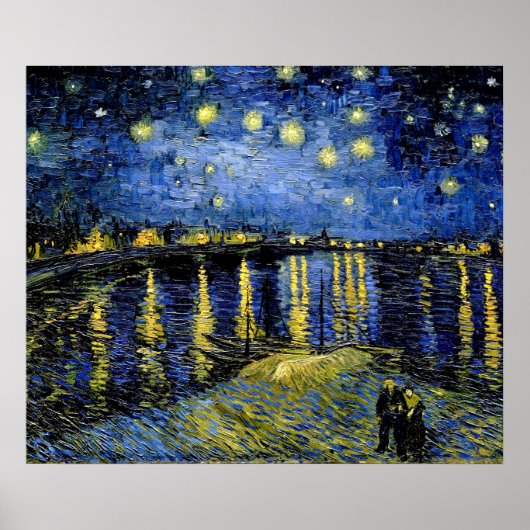 Vincent van Gogh Sterrennacht over de Rhône 1888 Poster (Voorkant)