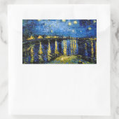Vincent Van Gogh Sterrennacht Over de Rhône 1888 Rechthoekige Sticker (Tas)