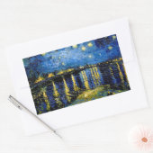 Vincent Van Gogh Sterrennacht Over de Rhône 1888 Rechthoekige Sticker (Envelop)