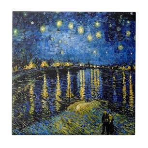 Vincent van Gogh Sterrennacht over de Rhône 1888 Tegeltje