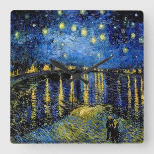 Vincent van Gogh Sterrennacht over de Rhône 1888 Vierkante Klok