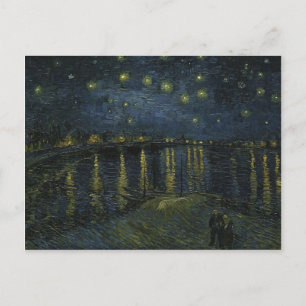 Vincent Van Gogh Sterrennacht over de Rhone Art Briefkaart