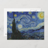 Vincent Van Gogh Sterrennacht over de Rhone Paint Briefkaart (Voorkant / Achterkant)