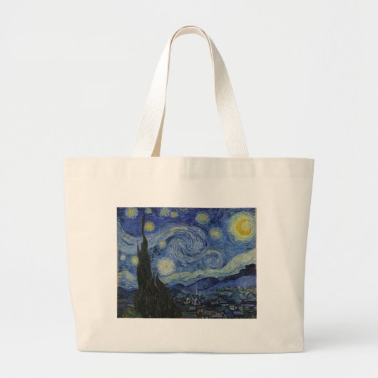 Vincent Van Gogh Sterrennacht over de Rhone Paint Grote Tote Bag (Voorkant)