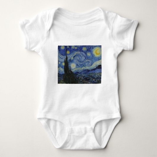 Vincent Van Gogh Sterrennacht over de Rhone Paint Romper (Voorkant)