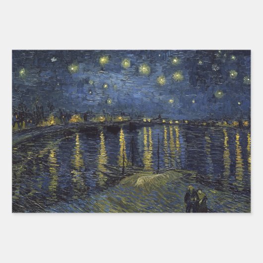 Vincent van Gogh Sterrennacht over de Rhone Wrapp Inpakpapier Vel (Voorkant)