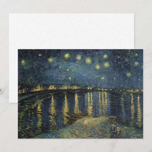 Vincent van Gogh | Sterrennacht over de Rijn Bedankkaart (Voorkant / Achterkant)