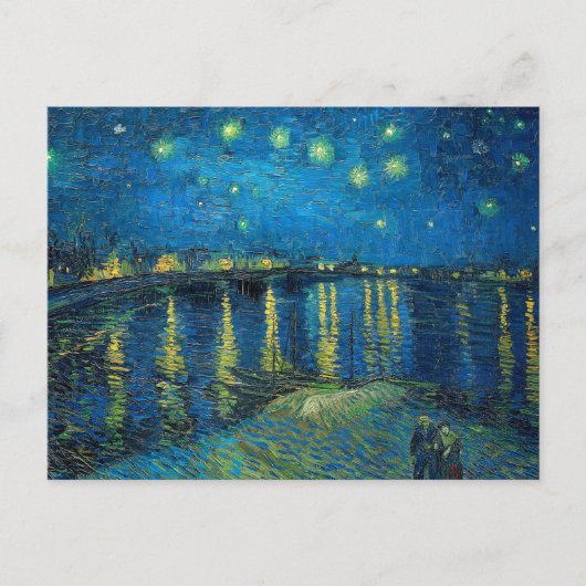 Vincent Van Gogh Sterrennacht over de Rijn Briefkaart (Voorkant)
