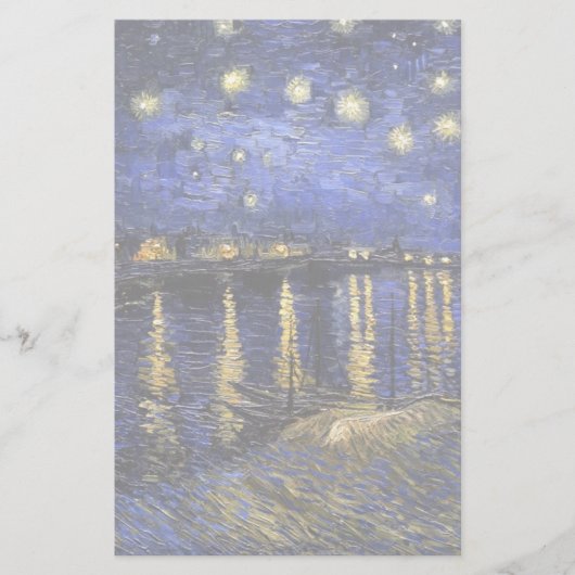 Vincent Van Gogh Sterrennacht over de Rijn Briefpapier (Voorkant)
