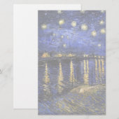 Vincent Van Gogh Sterrennacht over de Rijn Briefpapier (Voorkant / Achterkant)