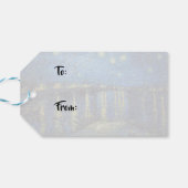 Vincent van Gogh - Sterrennacht over de Rijn Cadeaulabel (Achterkant Horizontaal)