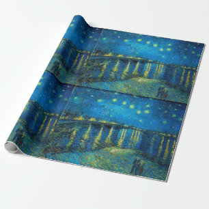 Vincent Van Gogh Sterrennacht over de Rijn Cadeaupapier