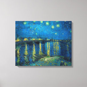Vincent Van Gogh Sterrennacht over de Rijn Canvas Afdruk