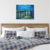 Vincent Van Gogh Sterrennacht over de Rijn Canvas Afdruk (Insitu (Slaapkamer))
