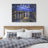 Vincent Van Gogh Sterrennacht over de Rijn Canvas Afdruk (Insitu (Slaapkamer))
