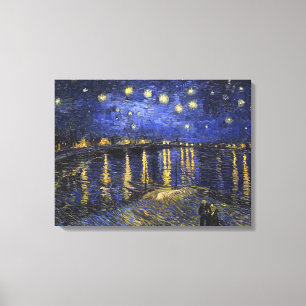 Vincent Van Gogh Sterrennacht over de Rijn Canvas Afdruk