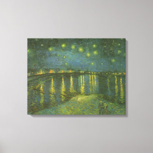 Vincent van Gogh - Sterrennacht over de Rijn Canvas Afdruk