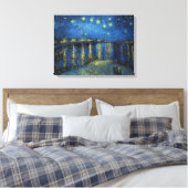 Vincent van Gogh - Sterrennacht over de Rijn Canvas Afdruk (Insitu (Slaapkamer))