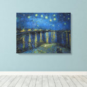 Vincent van Gogh - Sterrennacht over de Rijn Canvas Afdruk (Insitu (Houten vloer))