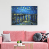 Vincent van Gogh - Sterrennacht over de Rijn Canvas Afdruk (Insitu (Woonkamer))