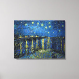 Vincent van Gogh - Sterrennacht over de Rijn Canvas Afdruk