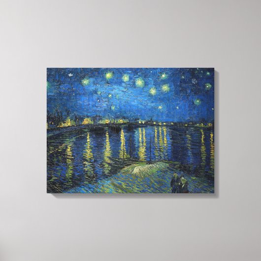 Vincent van Gogh - Sterrennacht over de Rijn Canvas Afdruk (Voorkant)