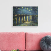 Vincent van Gogh | Sterrennacht over de Rijn Canvas Afdruk (Insitu (Woonkamer))
