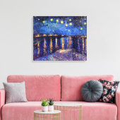 Vincent Van Gogh - Sterrennacht over de Rijn Canvas Afdruk (Insitu (Woonkamer))
