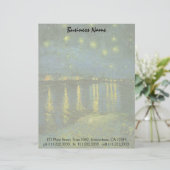 Vincent van Gogh - Sterrennacht over de Rijn Custom Briefhoofd (Staand voorkant)