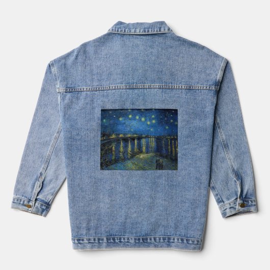 Vincent van Gogh - Sterrennacht over de Rijn Denim Jacket (Achterkant)