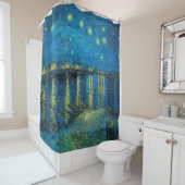 Vincent Van Gogh Sterrennacht over de Rijn Douchegordijn (In situ)