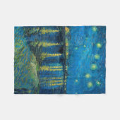 Vincent Van Gogh Sterrennacht over de Rijn Fleece Deken (Voorkant (Horizontaal))