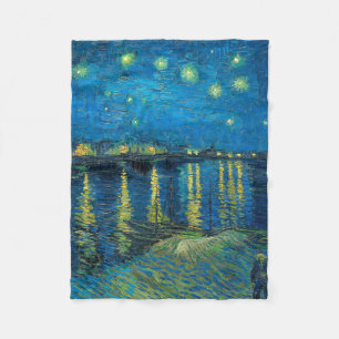 Vincent Van Gogh Sterrennacht over de Rijn Fleece Deken