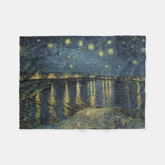 Vincent van Gogh | Sterrennacht over de Rijn Fleece Deken (Voorkant (Horizontaal))