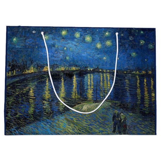 Vincent van Gogh - Sterrennacht over de Rijn Groot Cadeauzakje (Achterkant)