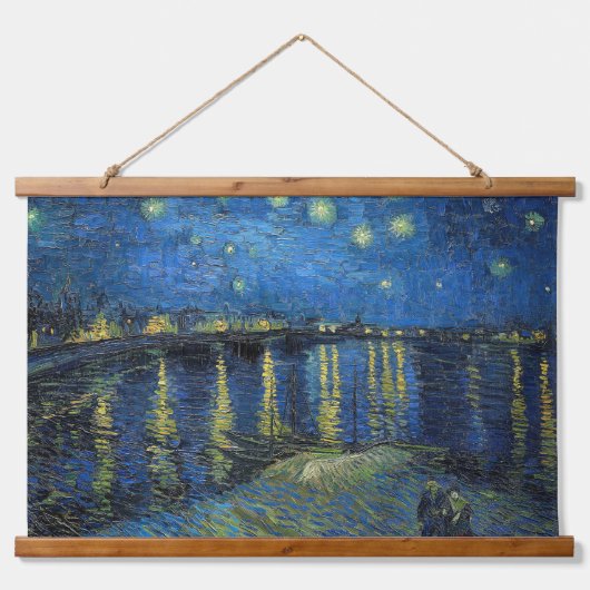 Vincent van Gogh - Sterrennacht over de Rijn Hangend Wandkleed (Voorkant)
