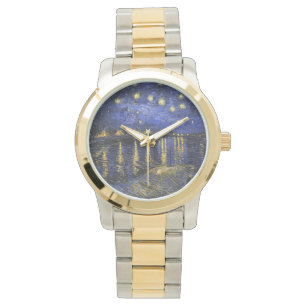 Vincent Van Gogh Sterrennacht over de Rijn Horloge