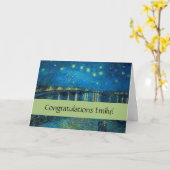 Vincent Van Gogh Sterrennacht over de Rijn Kaart (Gele Bloem)