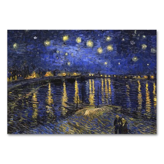 Vincent Van Gogh Sterrennacht over de Rijn Kaart (Achterkant)