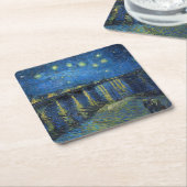 Vincent van Gogh - Sterrennacht over de Rijn Kartonnen Onderzetters (Schuin)