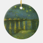 Vincent van Gogh - Sterrennacht over de Rijn Keramisch Ornament (Achterkant)