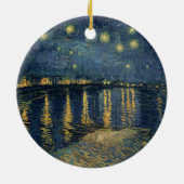 Vincent van Gogh | Sterrennacht over de Rijn Keramisch Ornament (Achterkant)