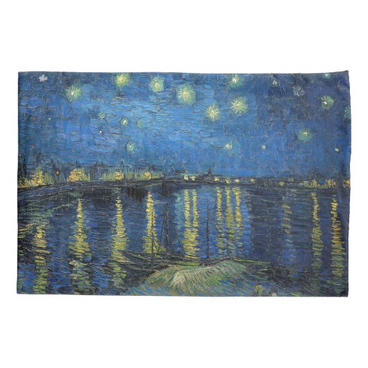 Vincent van Gogh - Sterrennacht over de Rijn Kussensloop (Achterkant)