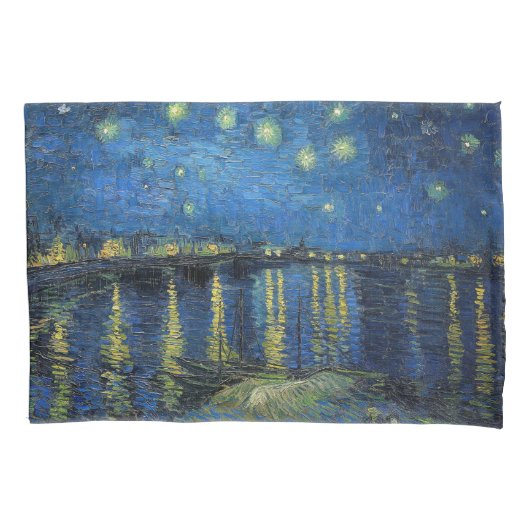 Vincent van Gogh - Sterrennacht over de Rijn Kussensloop (Voorkant)