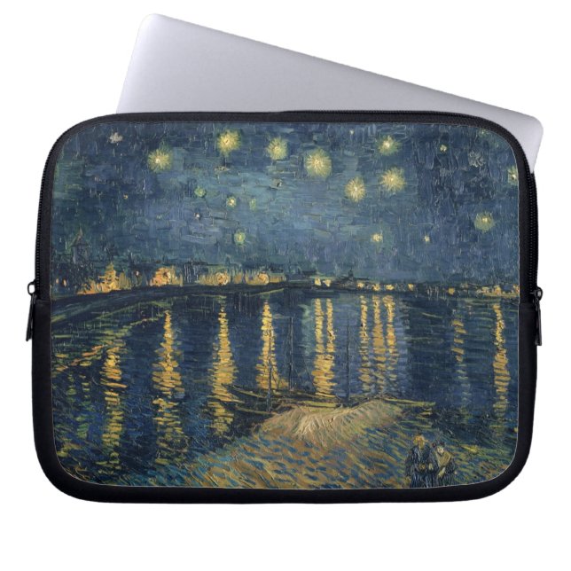 Vincent van Gogh | Sterrennacht over de Rijn Laptop Sleeve (Voorkant)