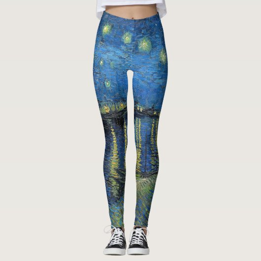 Vincent van Gogh - Sterrennacht over de Rijn Leggings (Voorkant)