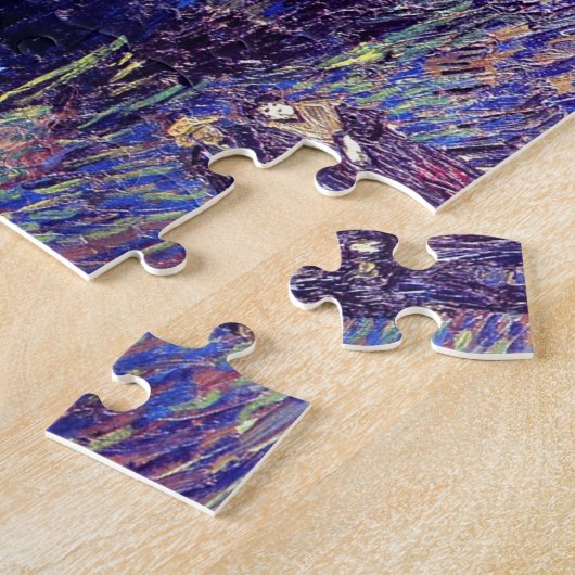 Vincent Van Gogh - Sterrennacht over de Rijn Legpuzzel (Zijkant)