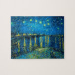 Vincent Van Gogh Sterrennacht over de Rijn Legpuzzel<br><div class="desc">Vincent Van Gogh Sterrennacht over de Rhone Jigzaag Puzzle.</div>