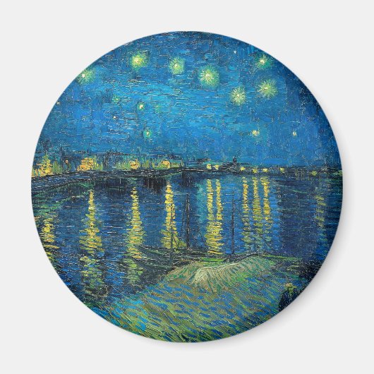 Vincent Van Gogh Sterrennacht over de Rijn Magneet (Voorkant)