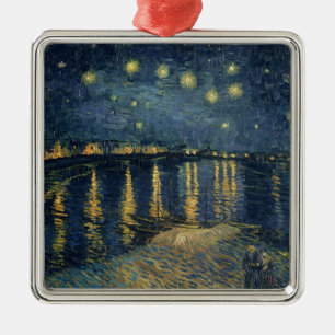 Vincent van Gogh Sterrennacht over de Rijn Metalen Ornament